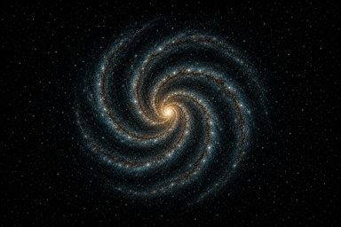 A spiral galaxy representing Spacefell's explorable universe